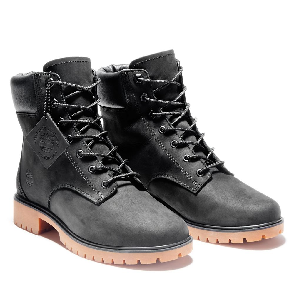 Timberland 6-Inch Μποτακια Γυναικεια Μαυρα - Jayne Waterproof Δερματινα - Greece 3068954-PH